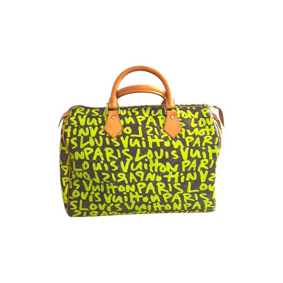 Louis Vuitton Handbags - Louis Vuitton Monogram Green Graffiti Speedy 30